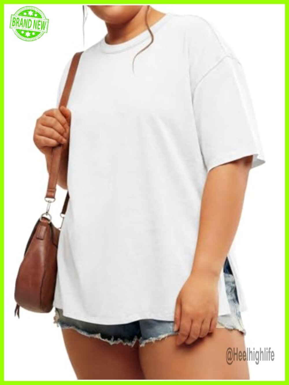 Womens Plus Size Short Sleeve Casual Loose Fit Crew Neck T-Shirt